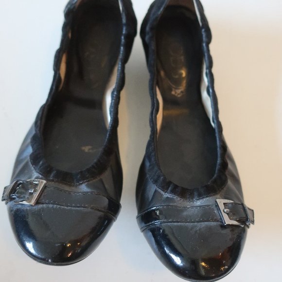 TOD'S BLACK LEATHER/SUEDE FLAT DRIVING LOAFERS 8* - Picture 3 of 7